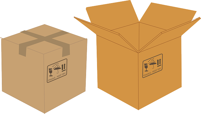 Sorgfältig verpackte Umzugskartons